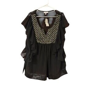 Fashion Bug Beaded Top Plus Size 1X Brand New With Tags